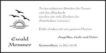 Traueranzeige von Ewald Messner von Nordbayerische Nachrichten Forchheim Lokal