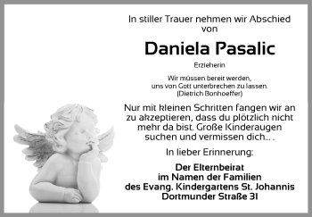 Traueranzeige von Daniela Pasalic von Gesamtausgabe Nürnberger Nachrichten/ Nürnberger Ztg.