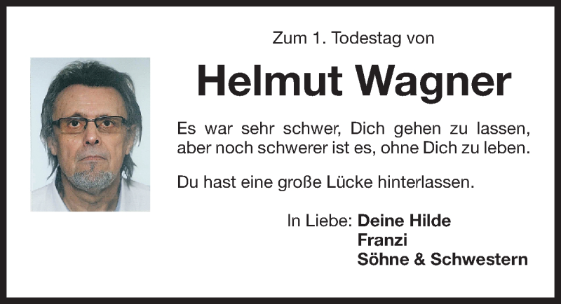  Traueranzeige für Helmut Wagner vom 07.03.2019 aus Fürther Nachrichten Lokal