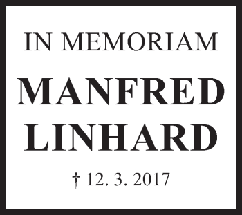 Traueranzeige von Manfred Linhard von Gesamtausgabe Nürnberger Nachrichten/ Nürnberger Ztg.