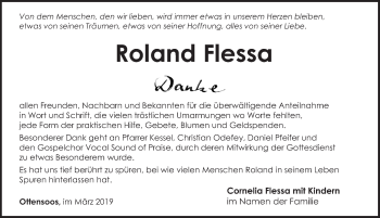 Traueranzeige von Roland Flessa von Gesamtausgabe Nürnberger Nachrichten/ Nürnberger Ztg.