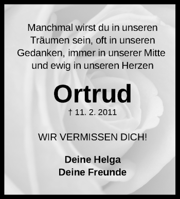 Traueranzeige von Ortrud Zitzmann-Canerik von Gesamtausgabe Nürnberger Nachrichten/ Nürnberger Ztg.