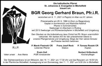 Traueranzeige von Georg Braun von Nordbayerische Nachrichten Pegnitz Lokal