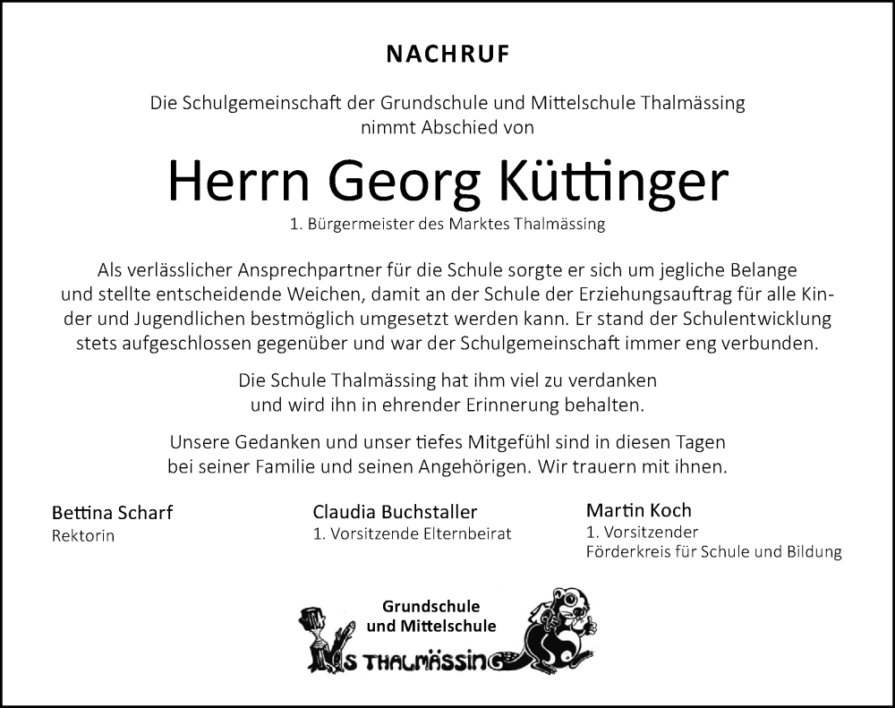  Traueranzeige für Georg Küttinger vom 15.12.2022 aus Roth-Hilpoltsteiner Volkszeitung Lokal