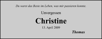 Traueranzeige von Christine Merkl-Müller von Gesamtausgabe Nürnberger Nachrichten/ Nürnberger Ztg.