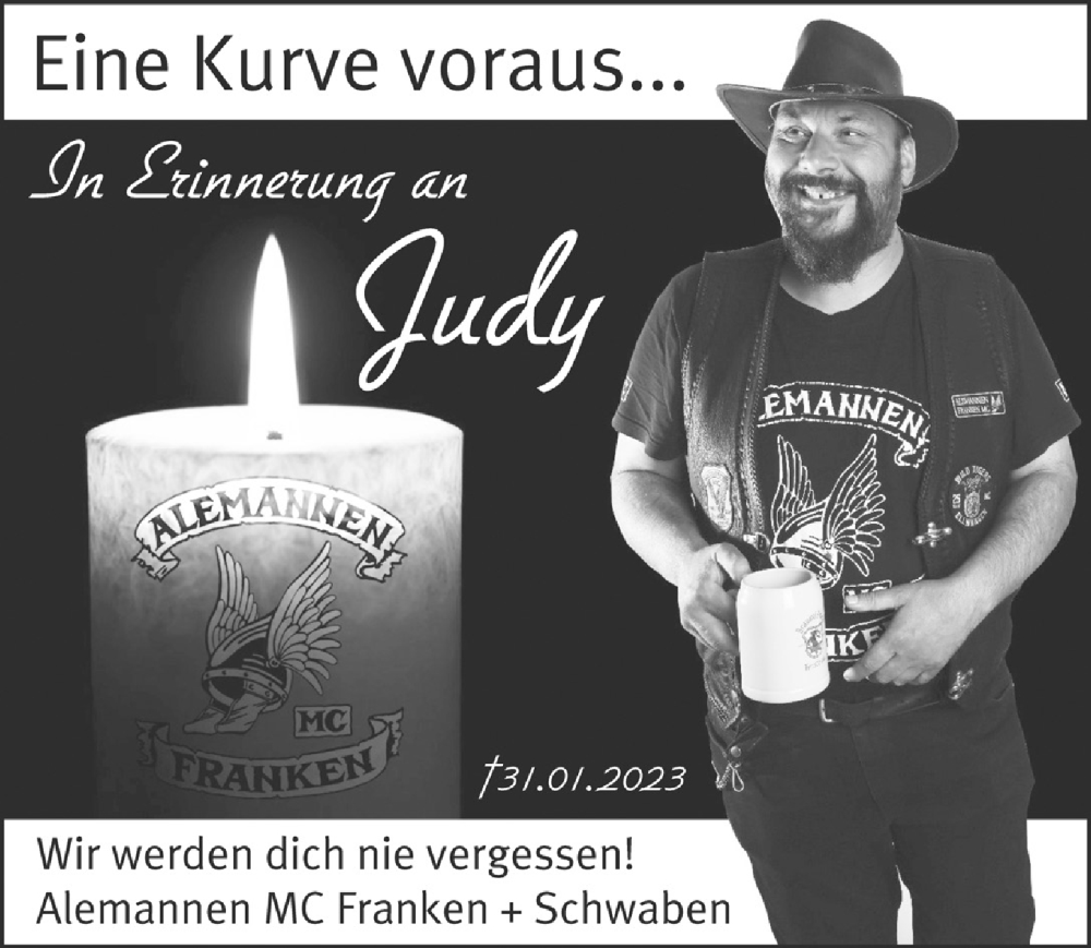  Traueranzeige für Jörg Braun vom 07.02.2023 aus Schwabacher Tagblatt Lokal