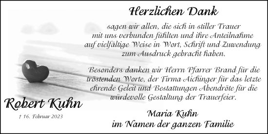 Traueranzeige von Robert Kuhn von HST,HRHV