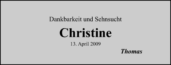 Traueranzeige von Christine Merkl-Müller von Gesamtausgabe Nürnberger Nachrichten/ Nürnberger Ztg.