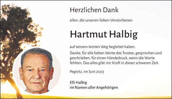 Traueranzeige von Hartmut Halbig von Nordbayerische Nachrichten Pegnitz Lokal