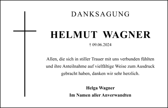 Traueranzeige von Helmut Wagner von Fürther Nachrichten Lokal