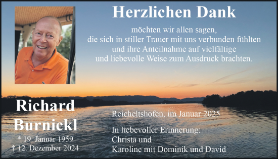Traueranzeige von Richard Burnickl von Neumarkter Nachrichten Lokal