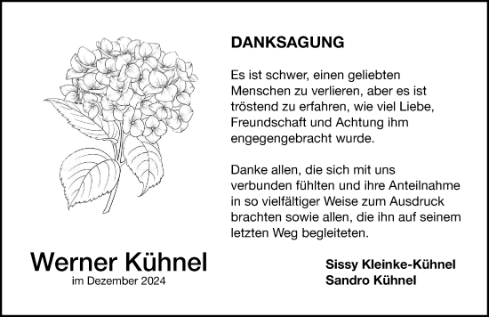 Traueranzeige von Werner Kühnel von Gesamtausgabe Nürnberger Nachrichten/ Nürnberger Ztg.