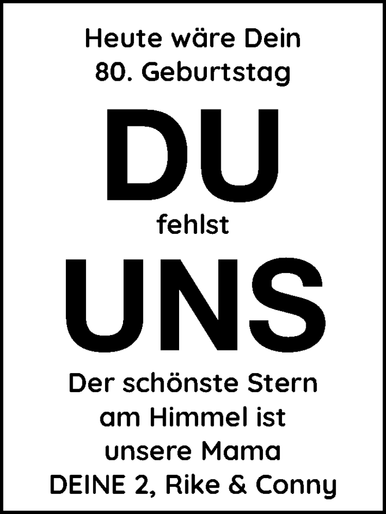  Traueranzeige für Mama  vom 16.10.2025 aus Nordbayerische Nachrichten Forchheim Lokal