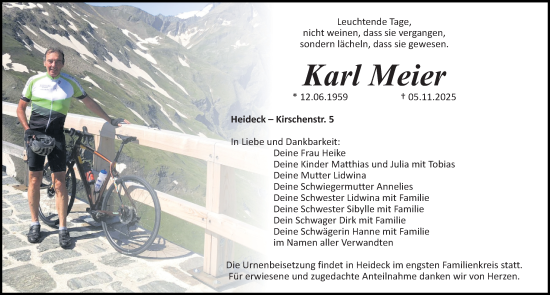 Traueranzeige von Karl Meier von Roth-Hilpoltsteiner Volkszeitung Lokal