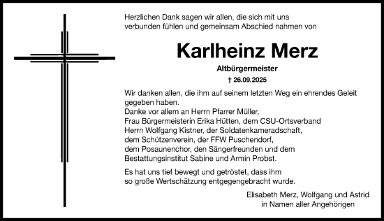 Traueranzeige von Karlheinz Merz von Fürther Nachrichten Lokal