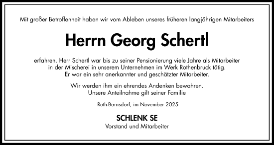 Traueranzeige von Georg Schertl von Nordbayerische Nachrichten Pegnitz Lokal