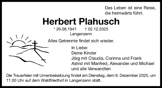 Traueranzeige von Herbert Plahusch von Fürther Nachrichten Lokal