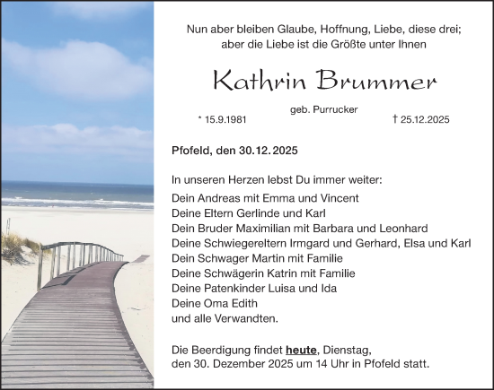 Traueranzeige von Kathrin Brummer von Altmühl-Bote Lokal