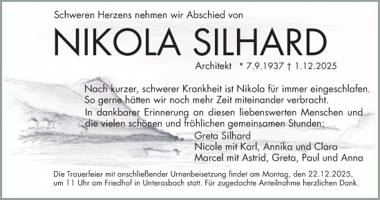 Traueranzeige von Nikola Silhard von Fürther Nachrichten Lokal