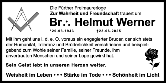 Traueranzeige von Helmut Werner von Fürther Nachrichten Lokal