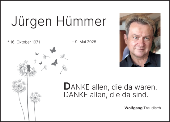 Traueranzeige von Jürgen Hümmer von Nordbayer. Nachrichten Forchheim/ Gesamtausgabe Nürnberger Nachrichten/ Nürnberger Ztg.