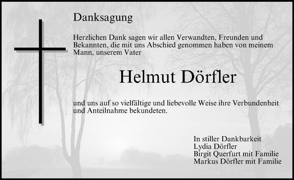  Traueranzeige für Helmut Dörfler vom 19.07.2025 aus Nordbayerische Nachrichten Forchheim Lokal