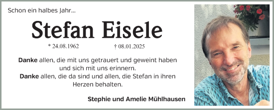 Traueranzeige von Stefan Eisele von Gesamtausgabe Nürnberger Nachrichten/ Nürnberger Ztg.