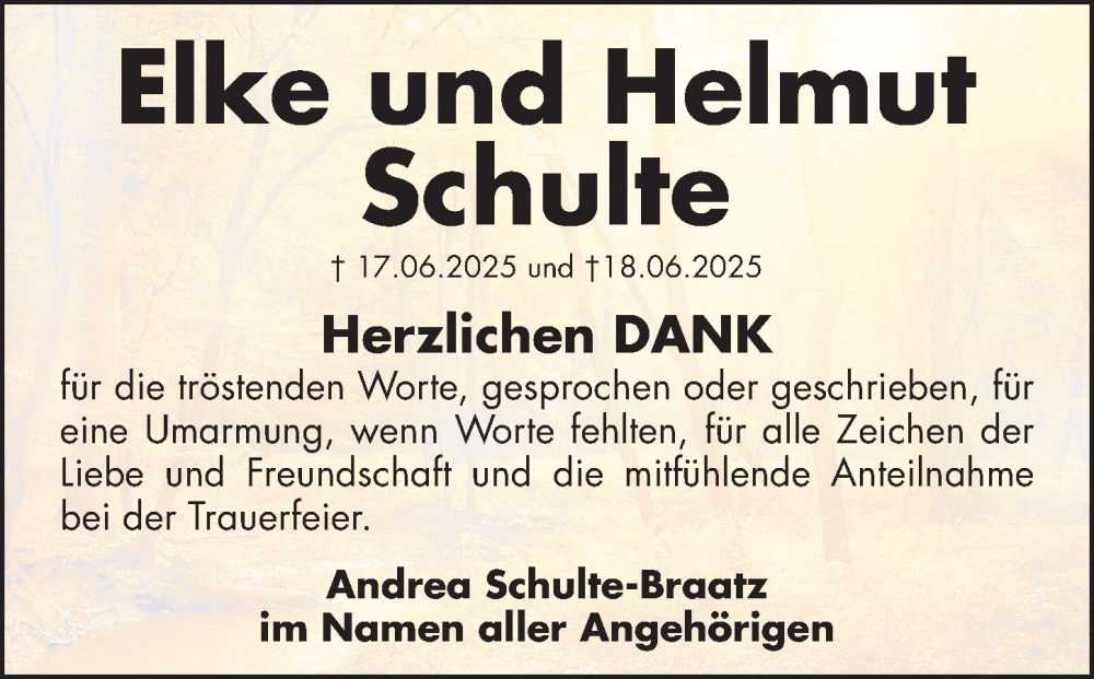  Traueranzeige für Helmut Schulte vom 23.08.2025 aus Gesamtausgabe Nürnberger Nachrichten/ Nürnberger Ztg.