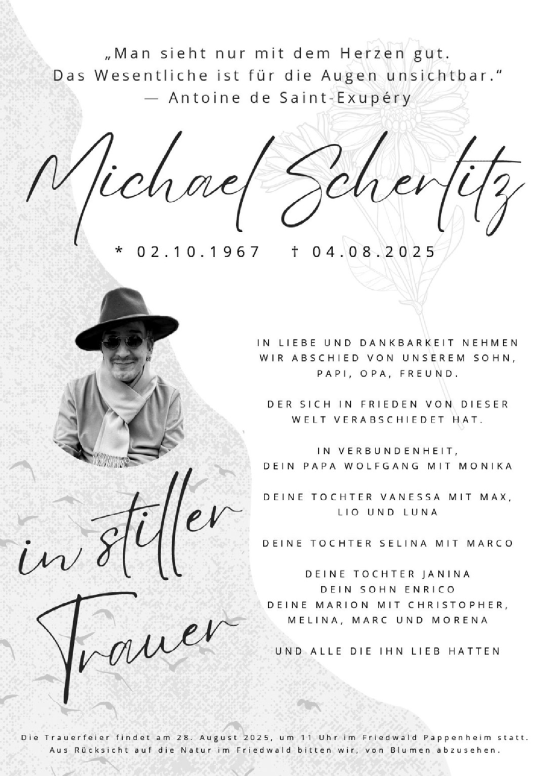 Traueranzeige von Michael Scherlitz von Roth-Hilpoltsteiner Volkszeitung Lokal