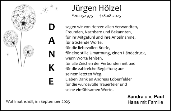 Traueranzeige von Jürgen Hölzel von Nordbayerische Nachrichten Forchheim Lokal