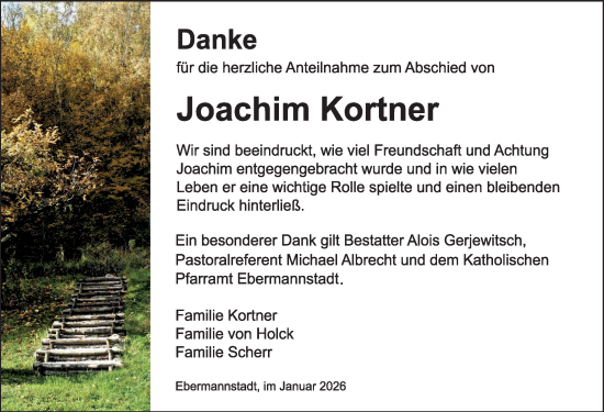 Traueranzeige von Joachim Kortner von Nordbayerische Nachrichten Forchheim Lokal