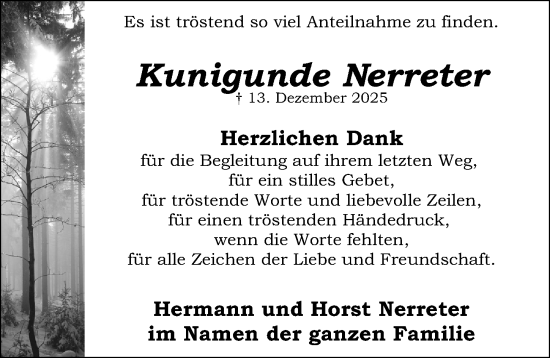 Traueranzeige von Kunigunde Nerreter von Schwabacher Tagblatt Lokal