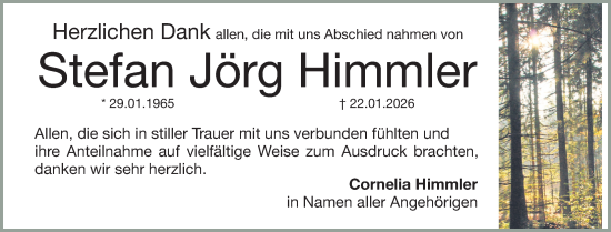 Traueranzeige von Stefan Jörg Himmler von Roth-Hilpoltsteiner Volkszeitung Lokal